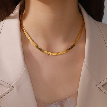 Elegant Sterling Silver Snake Chain Necklace
