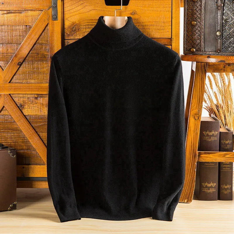 Premium Warm Cashmere Men's Turtleneck Sweater