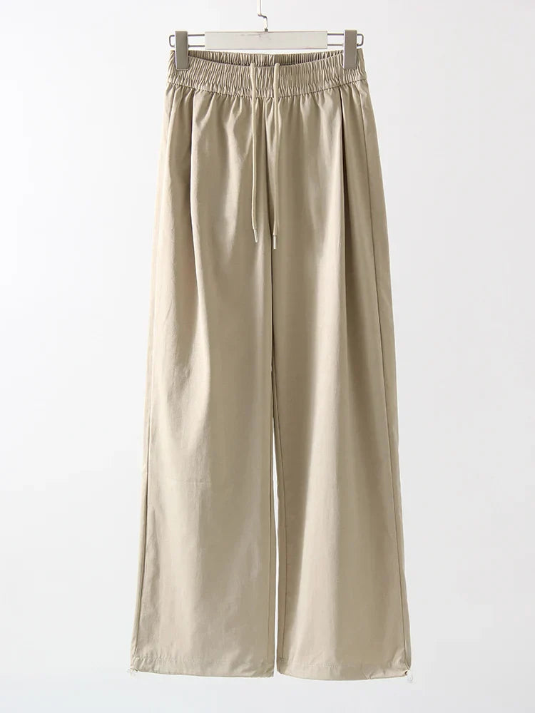 Relaxed Fit High Waisted Casual Joggers
