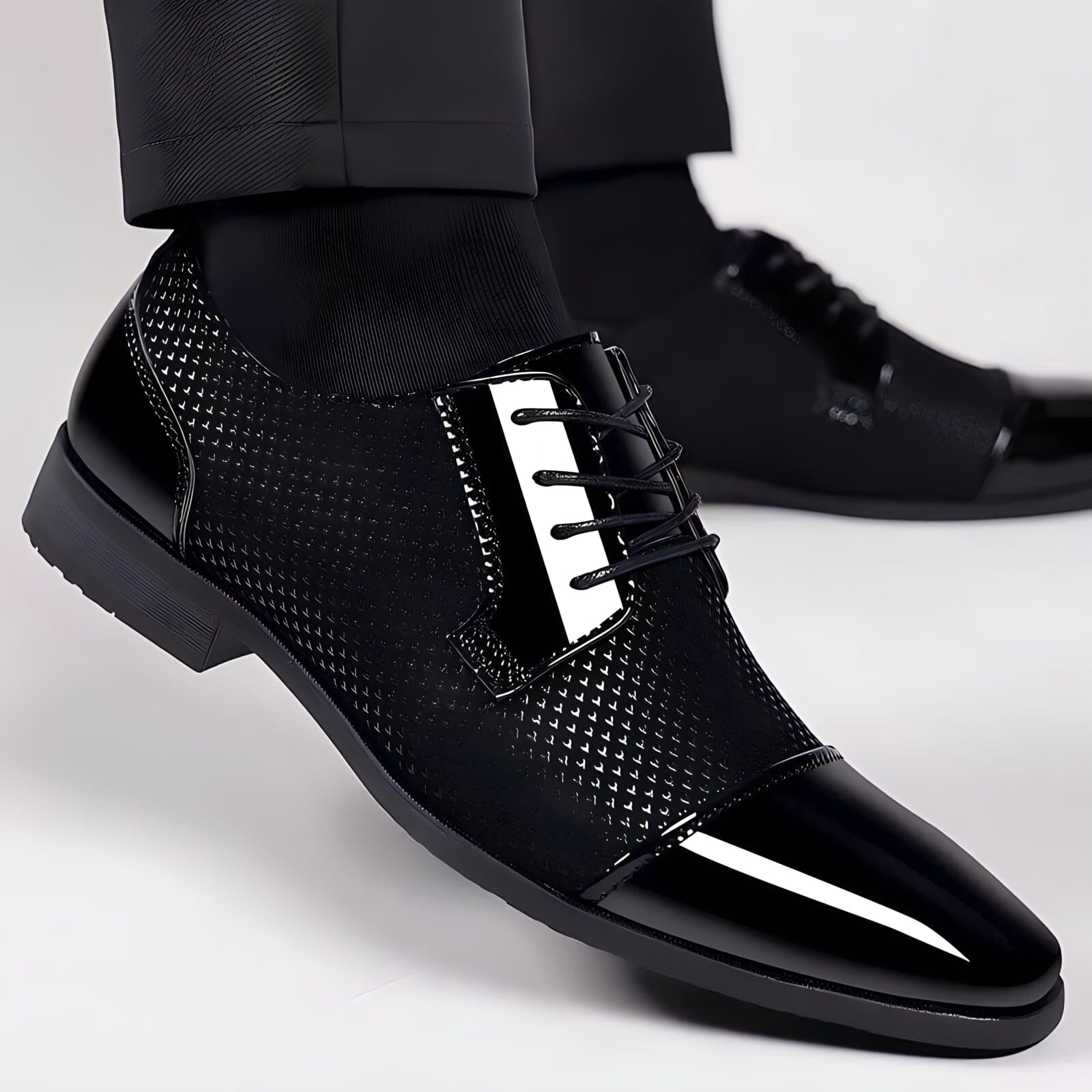 Durable Non-Slip Vegan Leather Men's Shoes - OutfitLondon