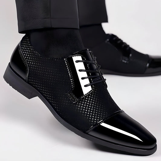 Durable Non-Slip Vegan Leather Men's Shoes - OutfitLondon