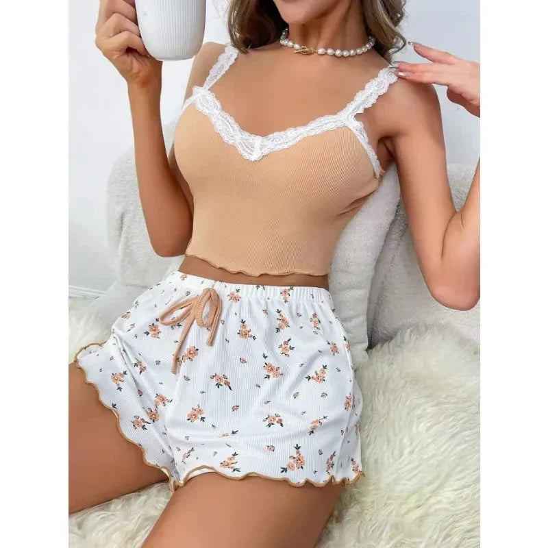 Women's Comfortable Floral Nightwear Pajamas