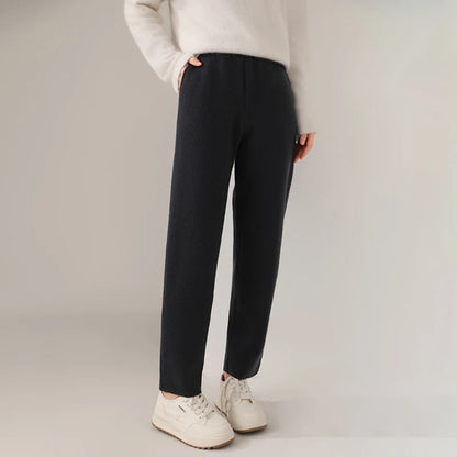 Comfortable Straight Leg Elastic Waist Pants