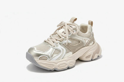 Trendy Embroidered Tie Up Ladies Sneakers