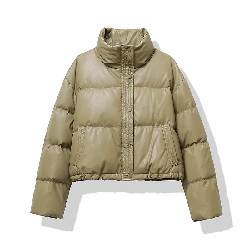 Chic Mini Glossy Down Jacket