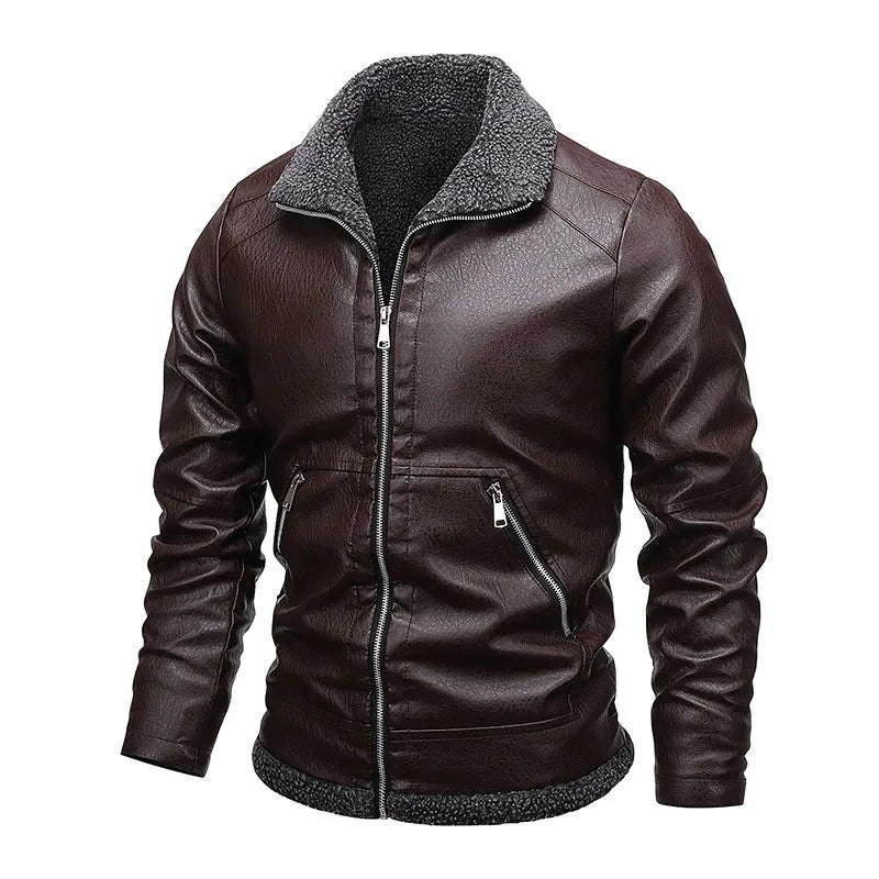 Classic Slim Fit Genuine Leather Jacket