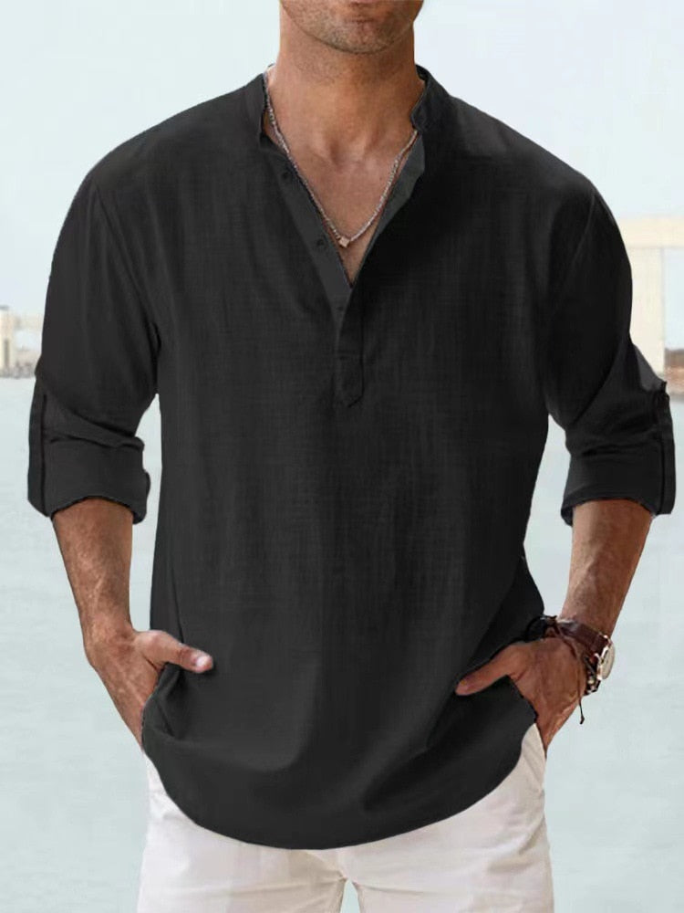Comfortable Cotton Shirt for Men - Loose Fit - Classic Style