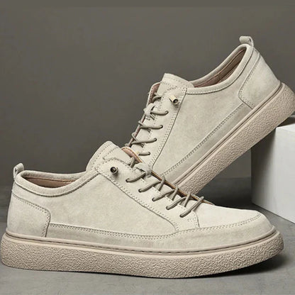 Authentic Leather Low Top Sneakers