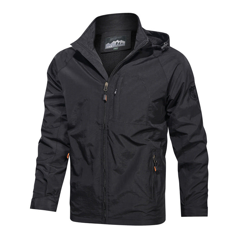 Relaxed Fit Waterproof Men's Hooded Coat