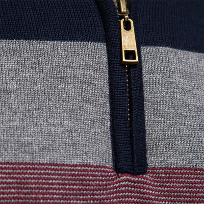 Casual Men's Zip Neck Pullover Sweater