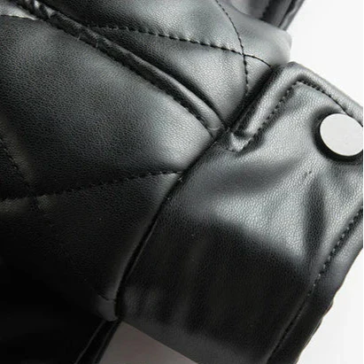 Black Faux Leather Biker Jacket