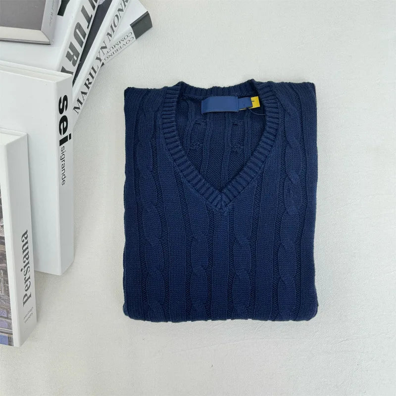 Comfortable Loose Fit Crew Neck Pullover Sweater - OutfitLondon