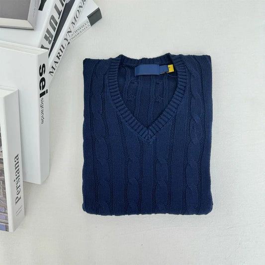 Comfortable Loose Fit Crew Neck Pullover Sweater - OutfitLondon