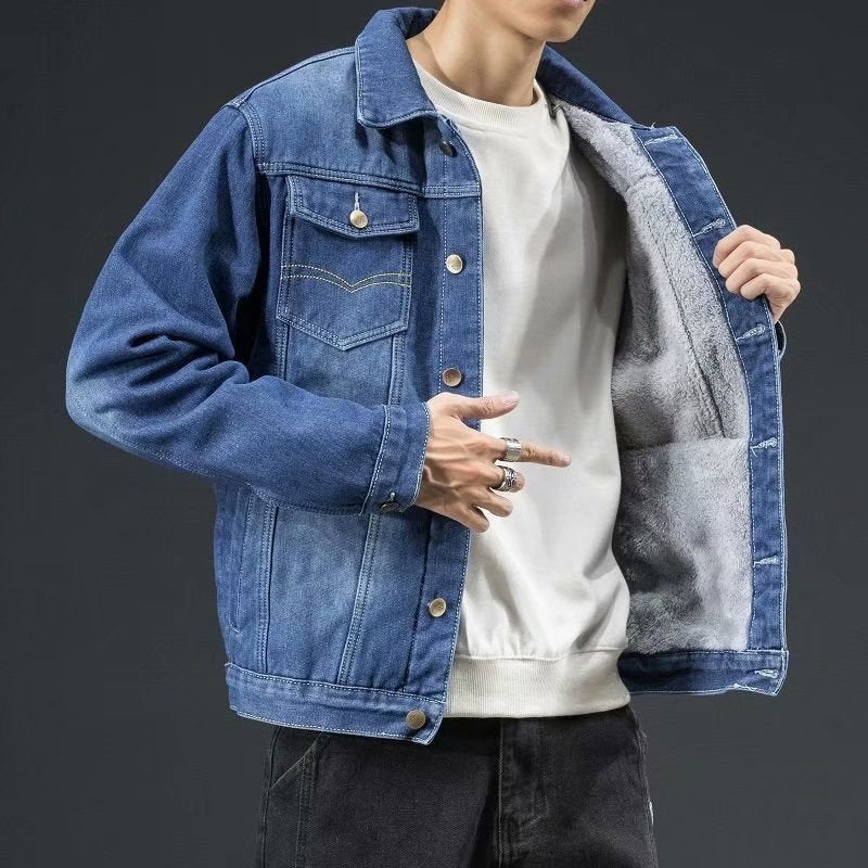 Warm Thick Insulated Denim Jacket