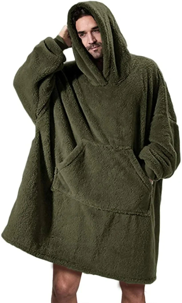 Cozy Fleece Hoodie Blanket for Men and Women