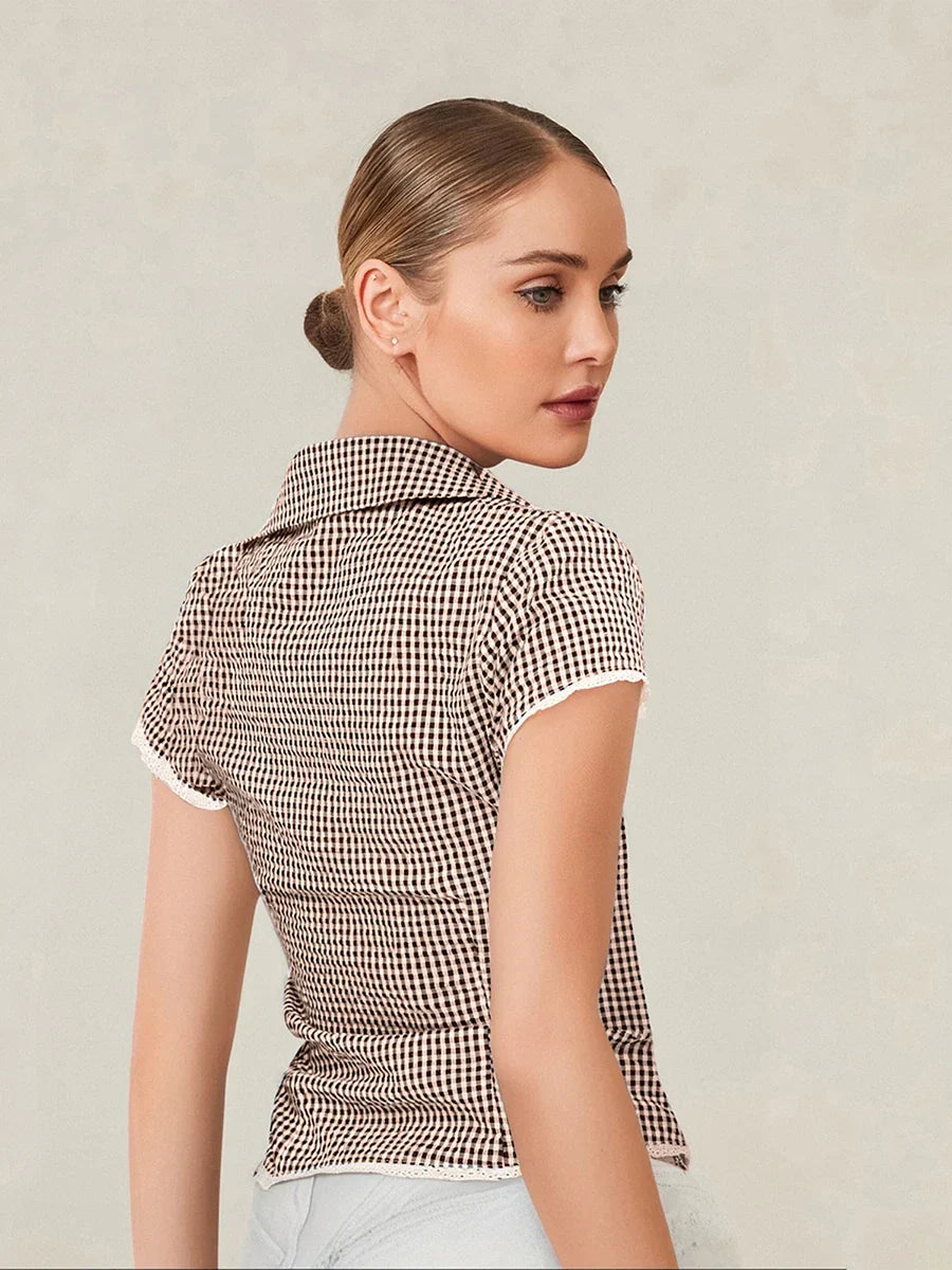 Plaid Casual Button Front Flannel Shirt - OutfitLondon