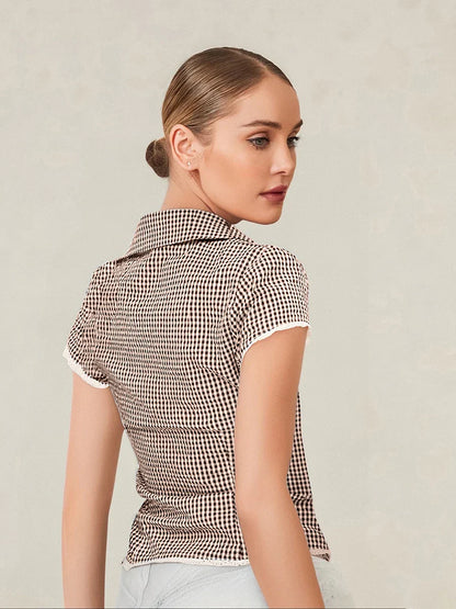 Plaid Casual Button Front Flannel Shirt - OutfitLondon