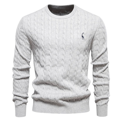 Comfortable Mens Wild Print Crew Sweatshirt