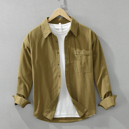 Relaxed Fit Cotton Long Sleeve Shirt