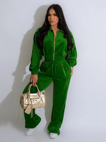 Cozy Ladies 2-Piece Fleece Jogger Suit
