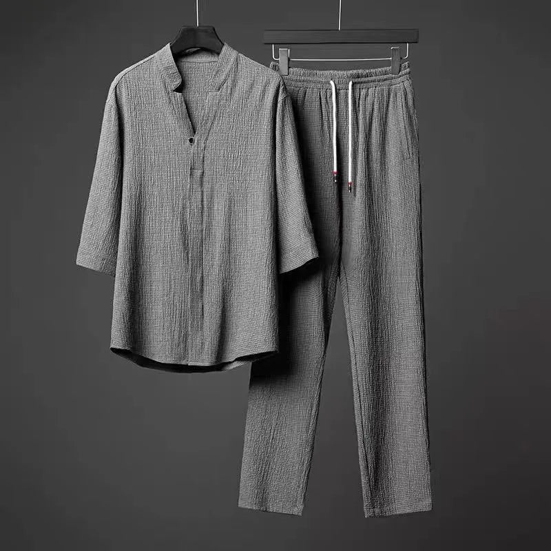 Relaxed 2 Piece Sweat Suit with Long Sleeve Top