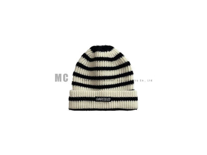 Cozy Fleece Lined Striped Beanie Hat