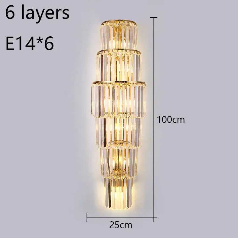 Elegant Glass Column Wall Lamp With Warm Glow