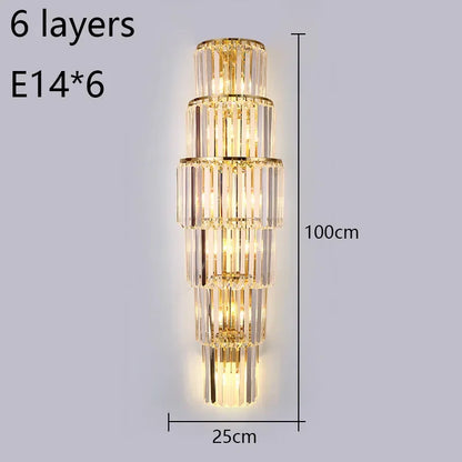 Elegant Glass Column Wall Lamp With Warm Glow