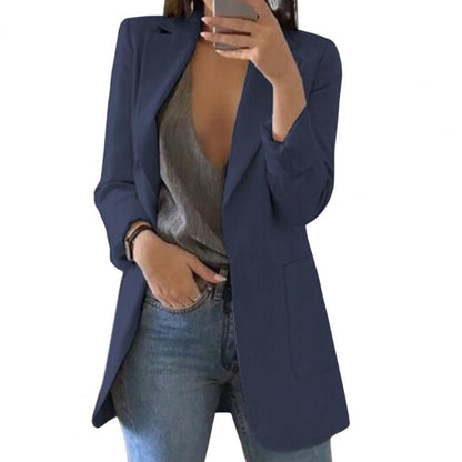 Casual Open Front Cardigan for Women with Pockets