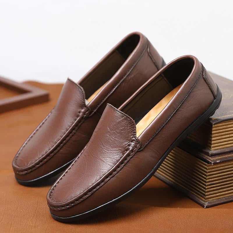 Men's Authentic Leather Slip On Shoes