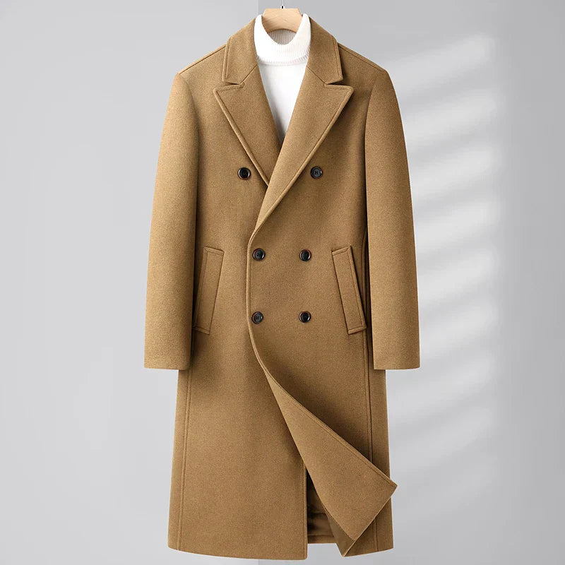 Luxurious Wool Long Coat - OutfitLondon