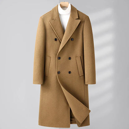 Luxurious Wool Long Coat - OutfitLondon