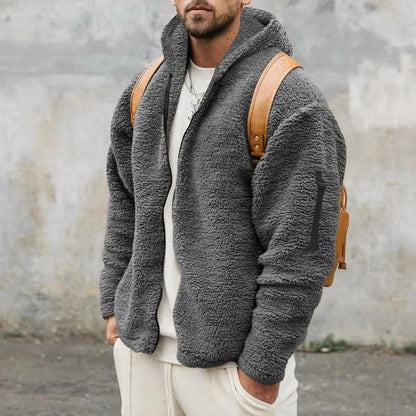 Warm Mens Fleece Cashmere Coat
