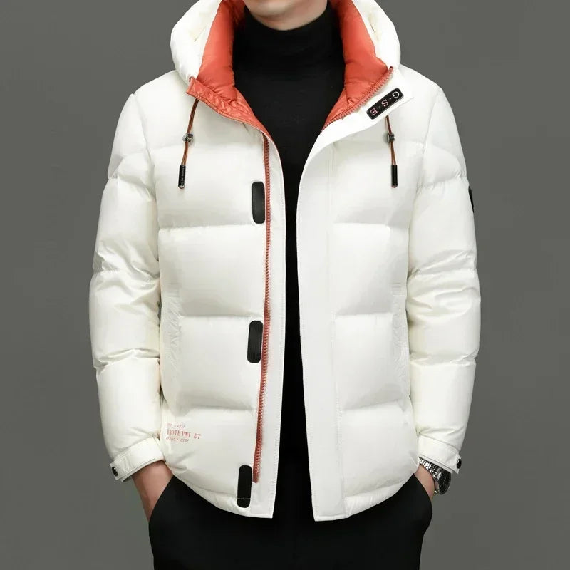 Warm Mens Hooded Parka Coat - OutfitLondon
