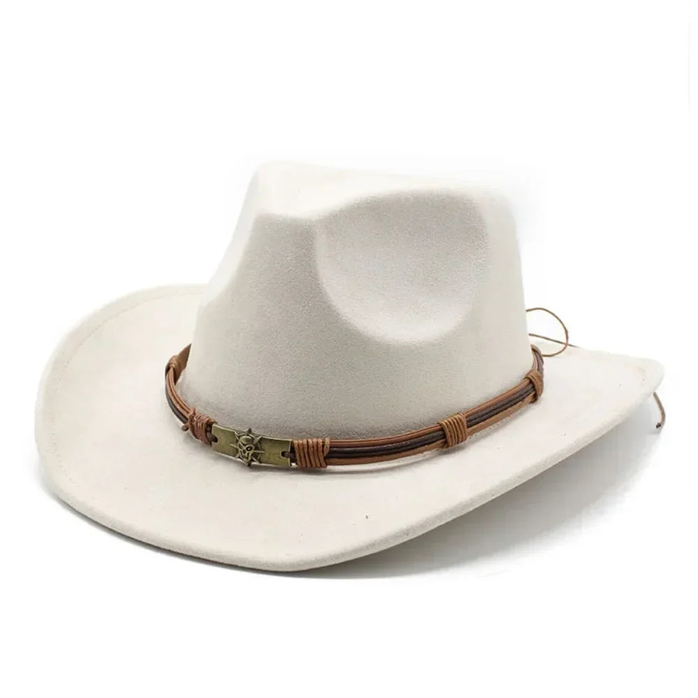 Rustic Western Style Felt Hat