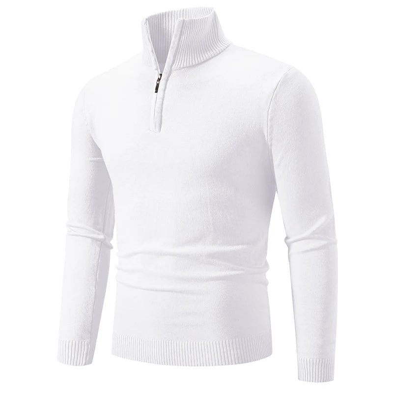 Warm Mens Quarter Zip Fleece Sweater