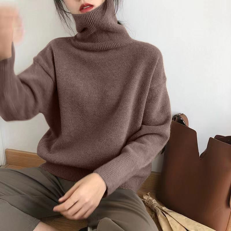 Soft Chunky Cold Weather Turtleneck Sweater