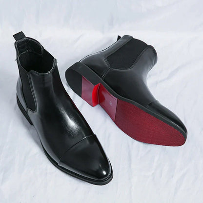 Timeless Leather Low Heel Boots - OutfitLondon