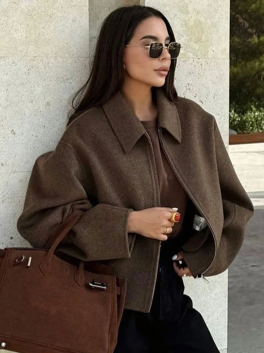 Timeless Brown Wool Trench Coat - OutfitLondon