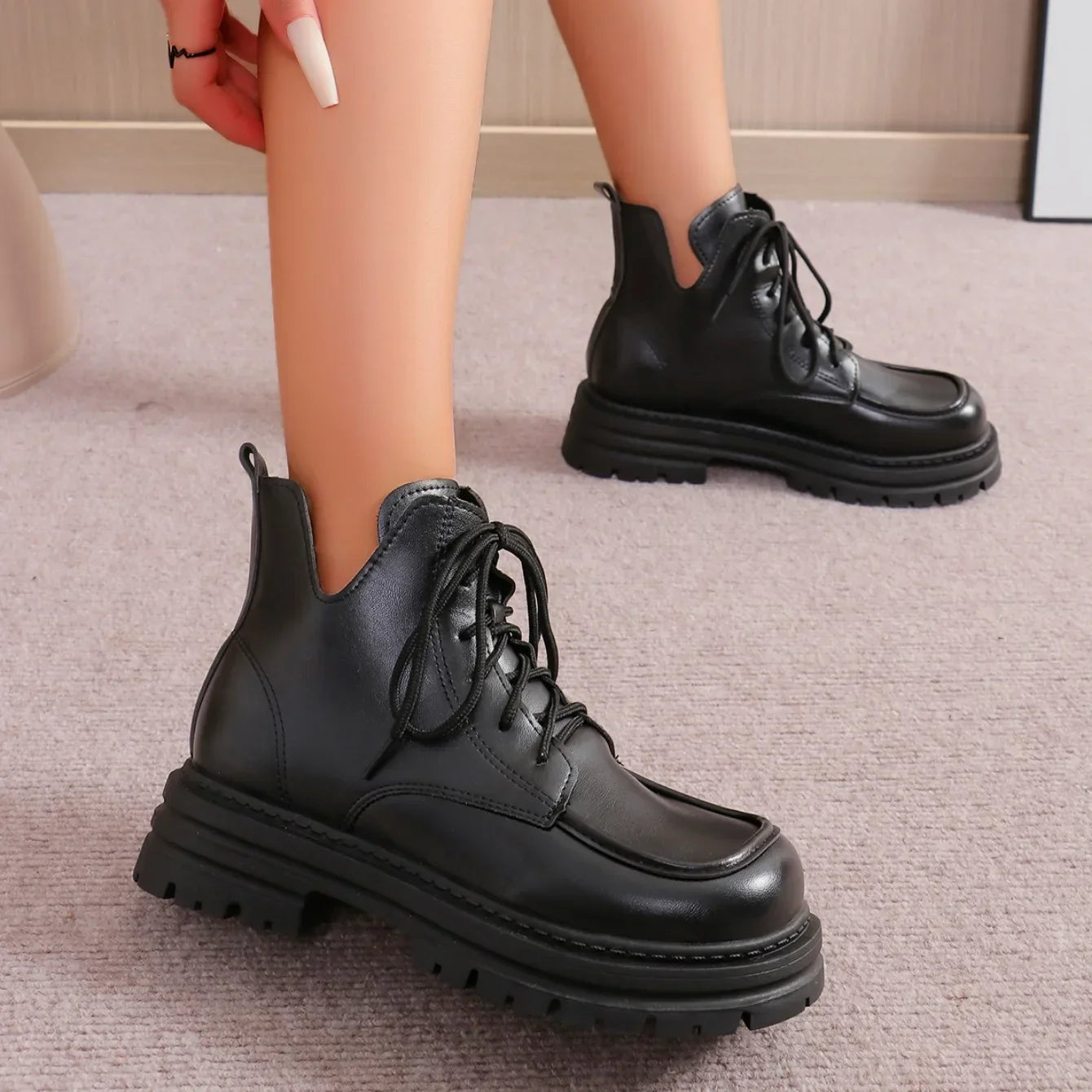 Warm High Heel Ankle Boots for Women