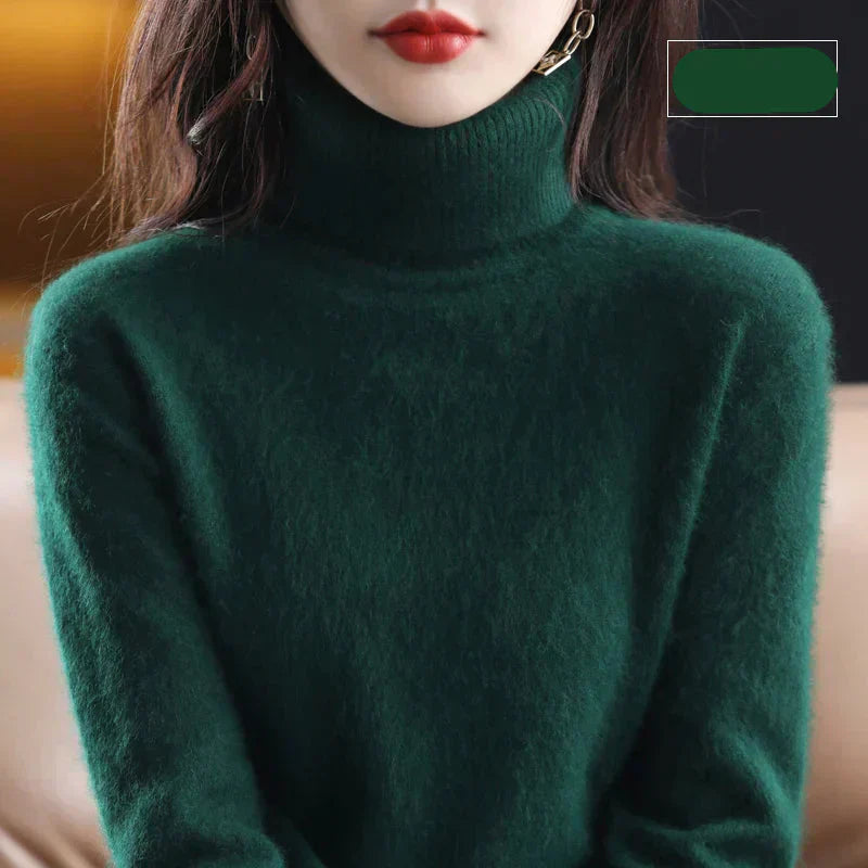 Women's Soft Luxury Cashmere Crew Neck Winter Sweater