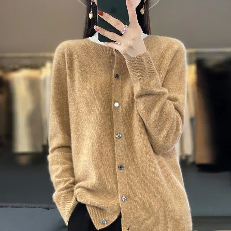 Cozy Ladies Open Front Knit Sweater