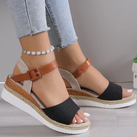 Casual Comfortable Wedge Sandals - OutfitLondon