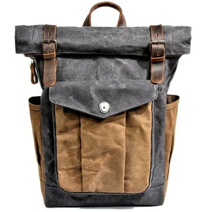 Vintage Style Leather Rucksack