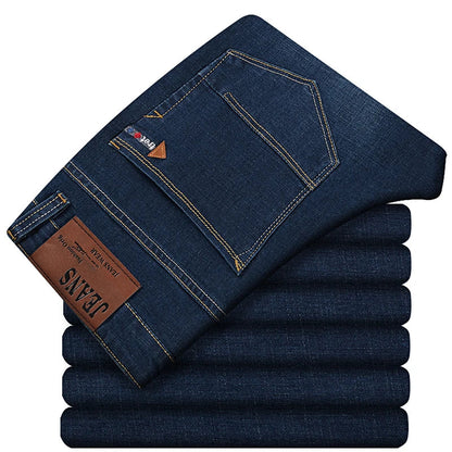 Relaxed Fit - Soft Stretch Straight Leg Mens Jeans