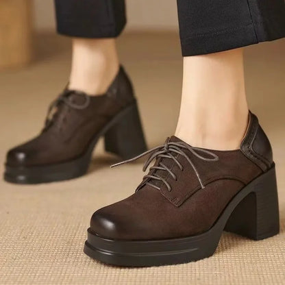 High Chunky Heel Shoes