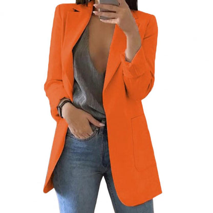 Casual Open Front Cardigan for Women with Pockets