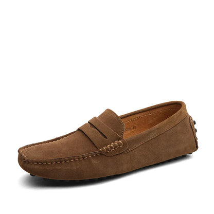 Genuine Leather Slip On Loafers