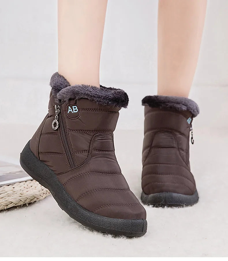 Warm Waterproof Snow Boots for Women - OutfitLondon