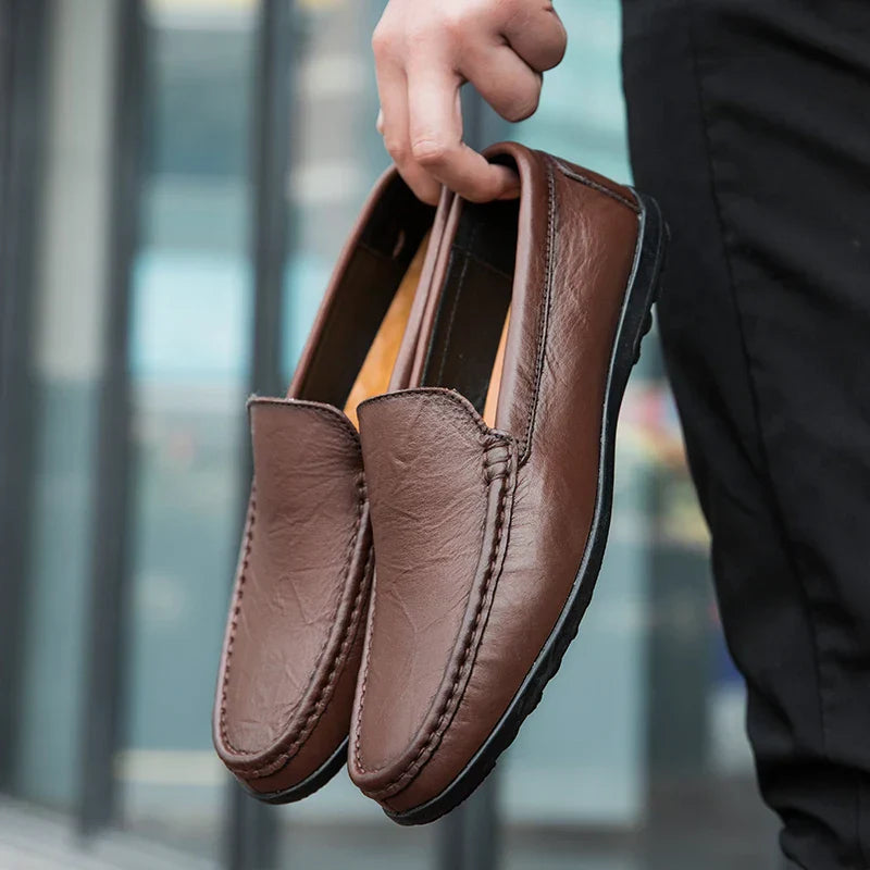 Men's Authentic Leather Slip On Shoes